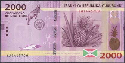 Picture of Burundi,P52,B238a,2000 Francs,2015