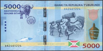 Picture of Burundi,P53,B239a,5000 Francs,2015