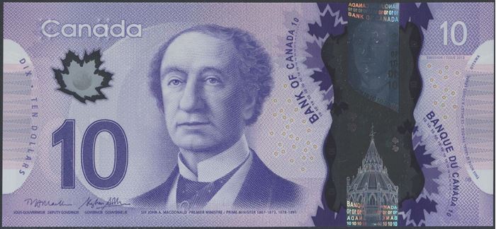 Picture of Canada,B372b,P107b,10 Dollars,2013