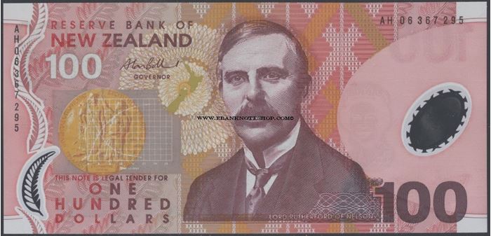 Picture of New Zealand,P189,B135c,100 Dollars,2006