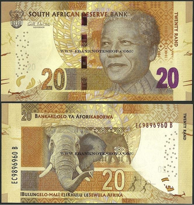 Picture of South Africa,P139,B768a,20 Rands,2013