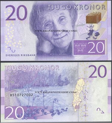 Picture of Sweden,P69,20 Kroner,2015