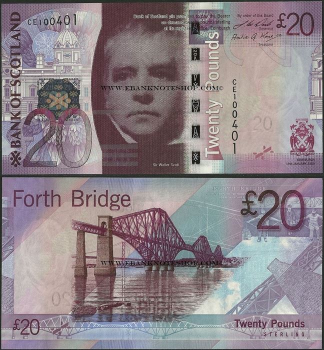 Picture of Scotland,P126,20 Pounds,2009,BoS