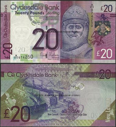 Picture of Scotland,P229K,20 Pounds,2013,Clydesdale