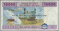 Picture of CAS Central African Republic,P310M, B110M,10000 Francs,2002