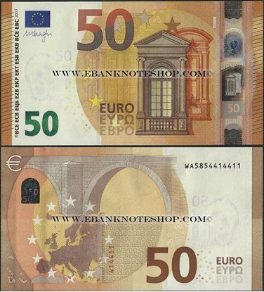 Picture of Euro - P23,B111w3,Germany,50 Euros,2017