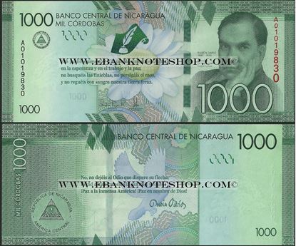 Picture of Nicaragua,P216,B512,1000 Cordobas,2015 (In 2016),Comm
