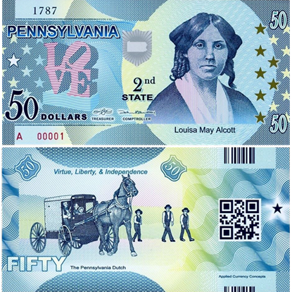 Picture of US State Dollar,2nd state ,Pennsylvania,50 State Dollars