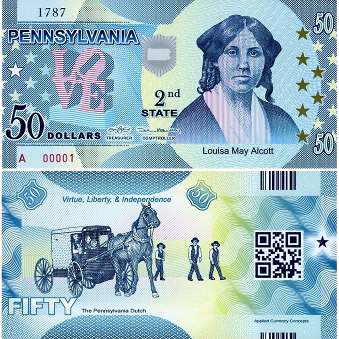 Picture of US State Dollar,2nd state ,Pennsylvania,50 State Dollars