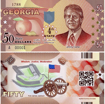 Picture of US State Dollar,4th State ,Georgia,50 State Dollars