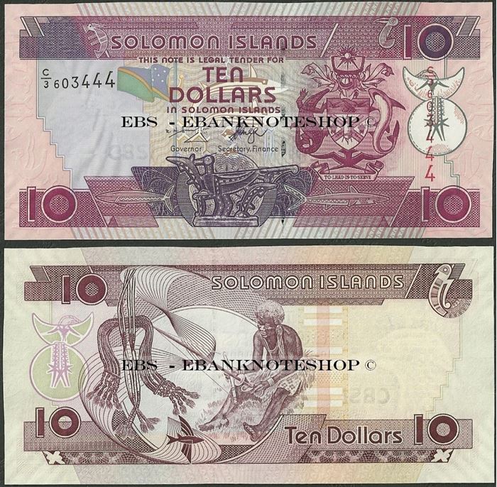 Picture of Solomon Islands,P27,B217b,10 Dollars,2009,C/3