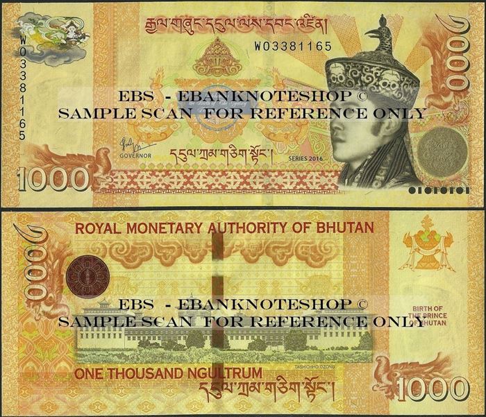 Picture of Bhutan,P36,B224,1000 Ngultrum,2016,Comm