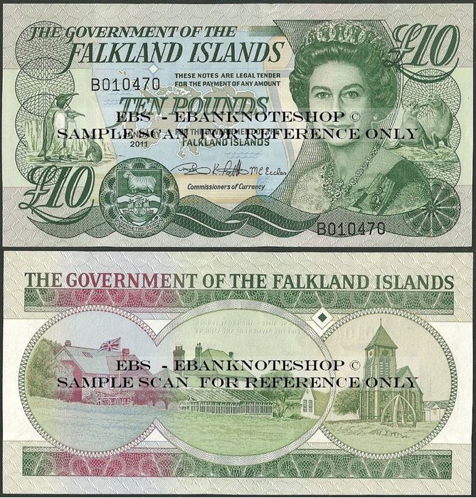 Picture of Falkland Islands,P18,B220b,10 Pounds,2011