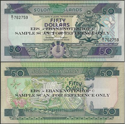 Picture of Solomon Islands,P17,B207a,50 Dollars,1986,B/1