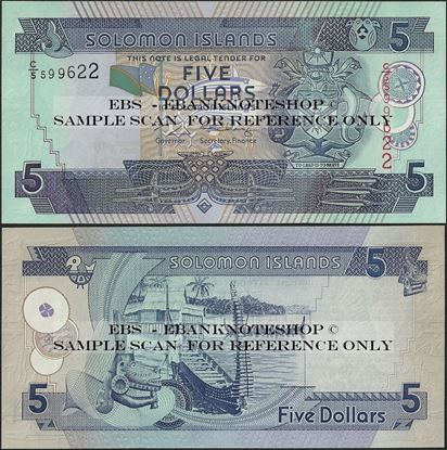 Picture of Solomon Islands,P26,B216b,5 Dollars,2004,C/5