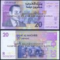 Picture of Morocco,P68,B509a,20 Dirhams,2005