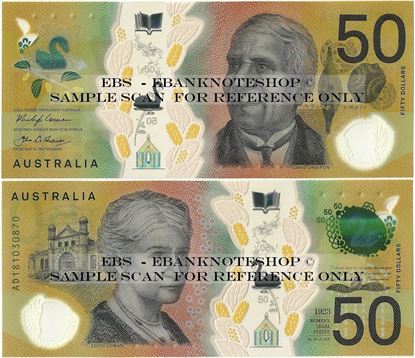 Picture of Australia,P65a?,B233a,50 Dollars,2018