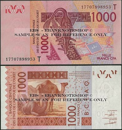 Picture of WAS T Togo,P815T, B121Tqr,1000 Francs,2017
