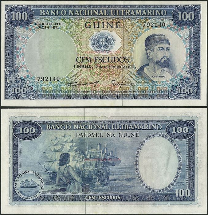 Picture of Portugese Guinea,P45,100 Escudos,1971