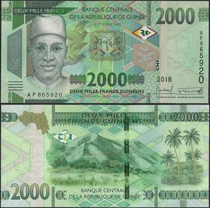 Picture of Guinea,B342,2000 Francs,2019