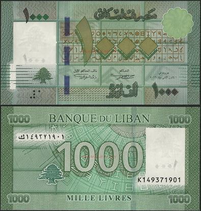 Picture of Lebanon,P90,B541a,1000 Livres,2016