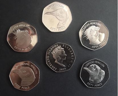 Picture of Falkland Islands,PENGUIN Coin Set,50p,2018