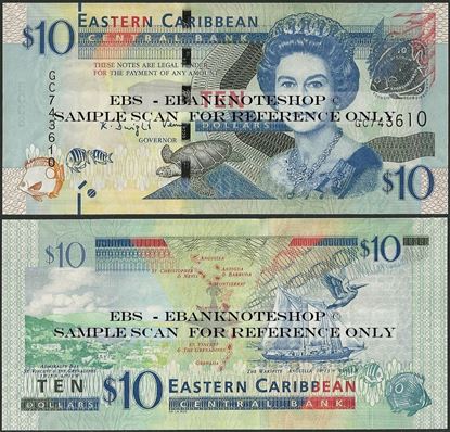 Picture of East Caribbean States,P52b,B236b,10 Dollars,2015