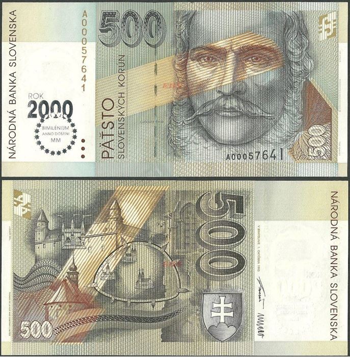 Picture of Slovakia,P38,B418,500 Koruna,2000 Comm