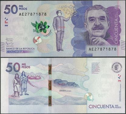 Picture of Colombia,P462b,50 000 Pesos,2016,AE