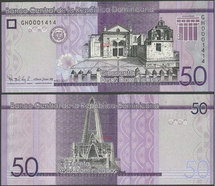 Picture of Dominican Republic,PNew,B727,50 Pesos Dominicanos,2017