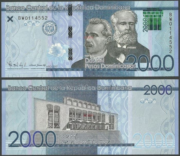 Picture of Dominican Republic,PNew,B732,2000 Pesos Dominicanos,2017