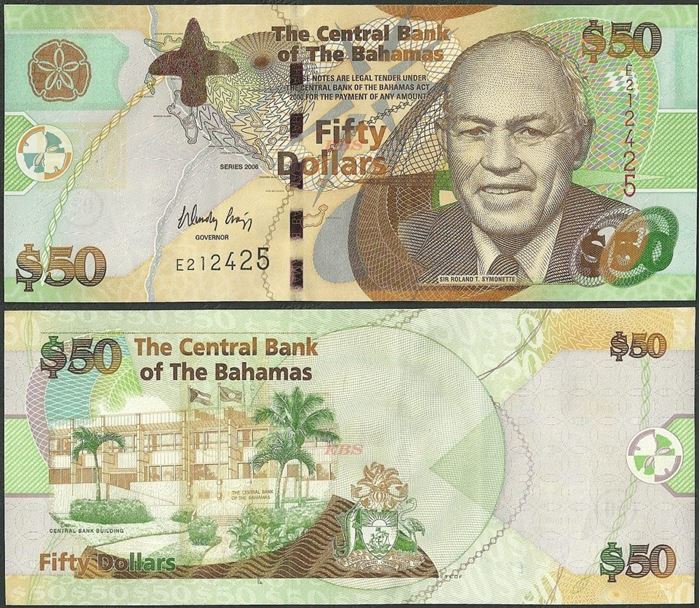 Picture of Bahamas,P75,B342,50 Dollars,2006