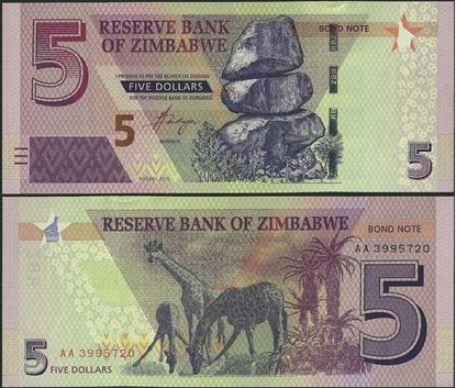 Picture of Zimbabwe,P100,B191,5 Bond Dollars,2016