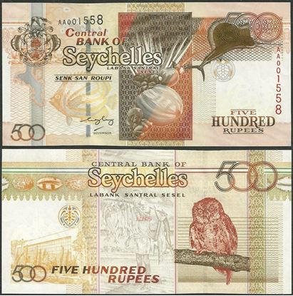 Picture of Seychelles,P41,B415a,500 Rupees,2005