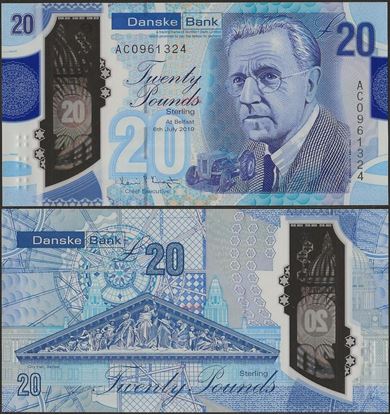 Picture of Northern Ireland,B504,20 Pounds,2019,Danske