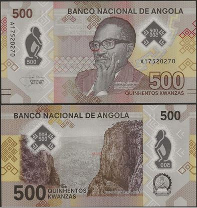 Picture of Angola,P161a,B558,500 Kwanza,2020