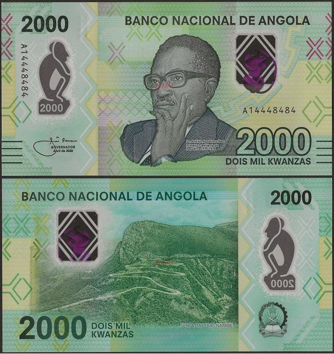 Picture of Angola,P163a,B560,2000 Kwanza,2020