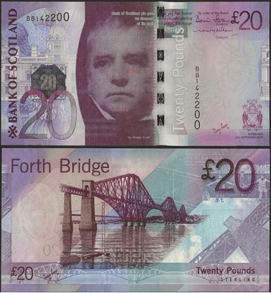 Picture of Scotland,P126a,20 Pounds,2007,BoS,BB