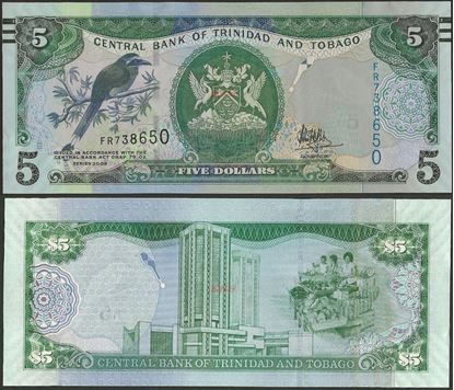 Picture of Trinidad & Tobago,P47c,B229b,5 Dollars