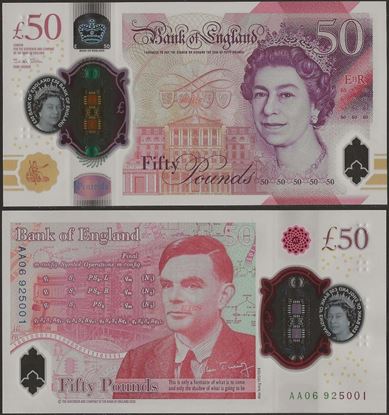 Picture of England,B206,50 Pounds,2021,Polymer,AA Prefix