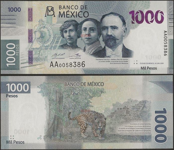Picture of Mexico,B718,1000 Pesos,2020,AA Prefix