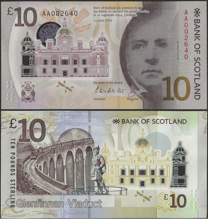 Picture of SCOTLAND,P131,10 POUNDS,2017,BOS,Low serial