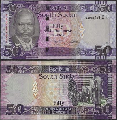 Picture of South Sudan,P14d,B114d,50 Pounds,2019