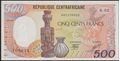 Picture of Central African Republic,P14c,B110c,500 Francs,1987