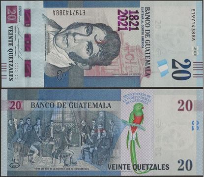 Picture of Guatemala,B610,20 Queztals,2020 ( In 2021)