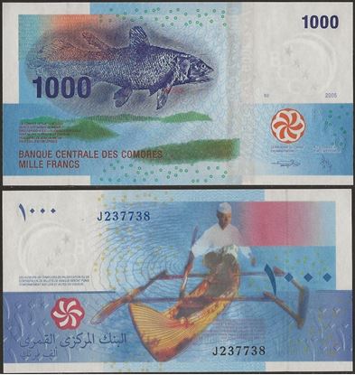 Picture of Comoros,P16b,B307b,1000 Francs,2005