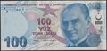 Picture of Turkey,P226c,B304c,100 Lira,D Prefix