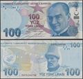 Picture of Turkey,P226c,B304c,100 Lira,D Prefix