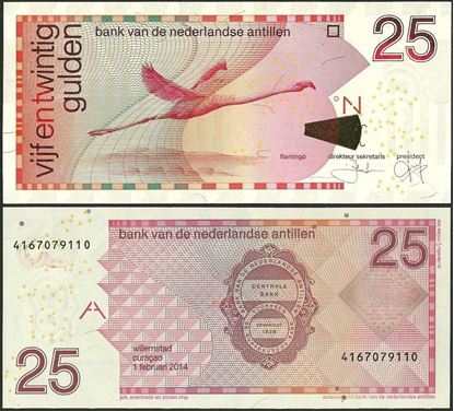 Picture of Netherlands Antilles,P29,B226h,25 Gulden, 2014