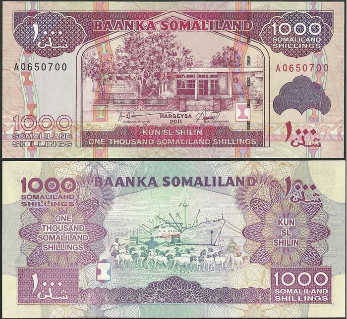 Picture of Somaliland,P20a,B123a,1000 Shillings,2011